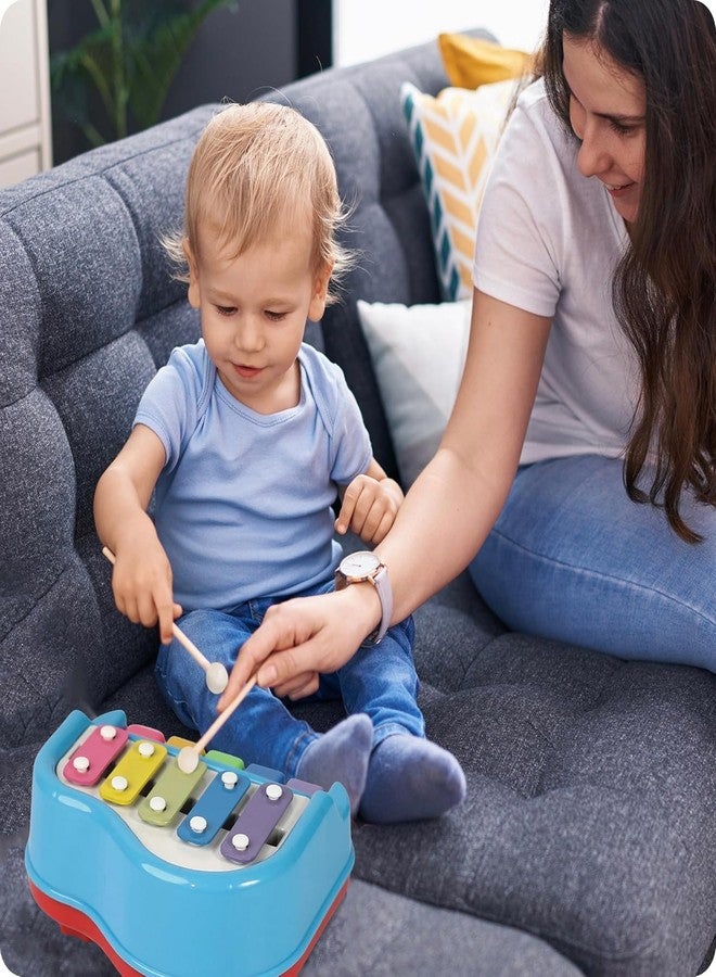 COOFANDY 2 in 1 MINI Xylophone Multicolored Key Keyboard Piano, Preschool Kids Educational Knock Playing Musical Learning Instruments Toy for Toodlers Pre-School Baby Kids Girls Boys Learning Gifts - Image 3